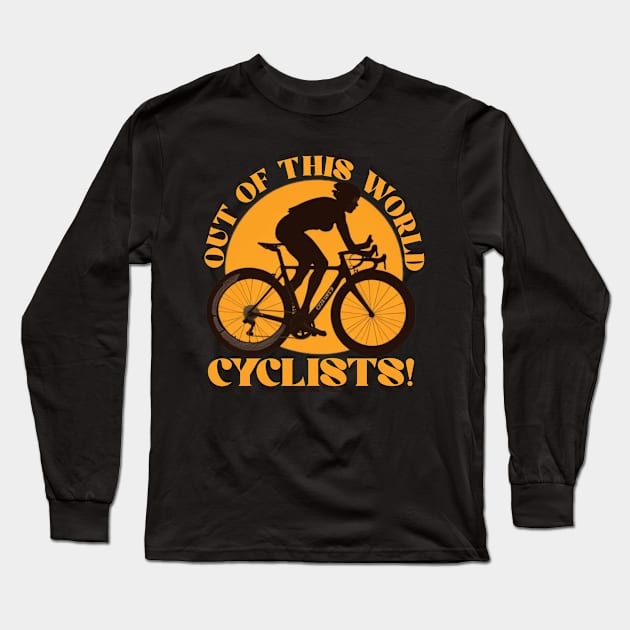 cyclists Long Sleeve T-Shirt by AOAOCreation